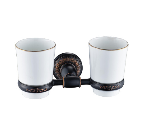 Стакан для ванной комнаты двойной Savol S-006668H, черный