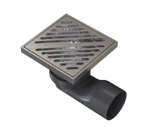 Душевой трап точечный Knotlor SDSL100BS, матовая сталь