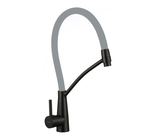 Смеситель для кухни с гибким изливом Fmark FS8255H-04, черный