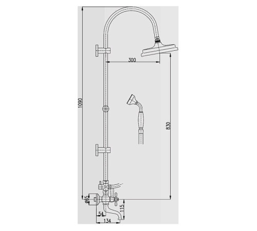Душевая система Rav Slezak Morava MK859.5/3SM
