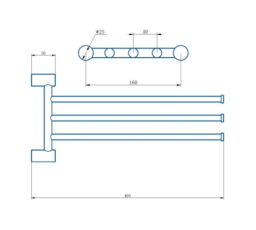 Полотенцедержатель Haiba HB8413-7, черный