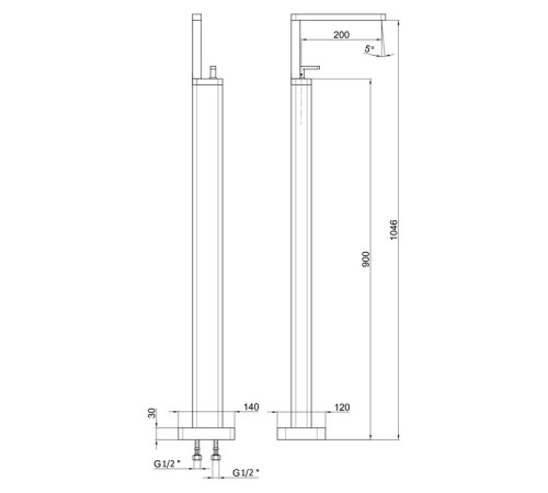 Смеситель для раковины Webert Living LV832101015, хром
