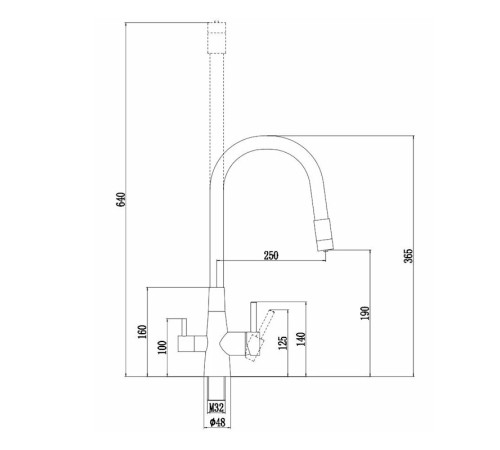 Смеситель для кухни с гибким изливом и подключением фильтра Esko Kitchen CL03GBG, золотой сатин/бежевый