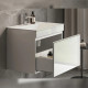 Тумба с раковиной подвесная Velvex Pulsus tp.PUL.PUL.70.1Y белый глянец, 70 см