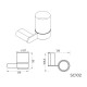 Стакан для ванной комнаты Knotlor SC102RB, бронза