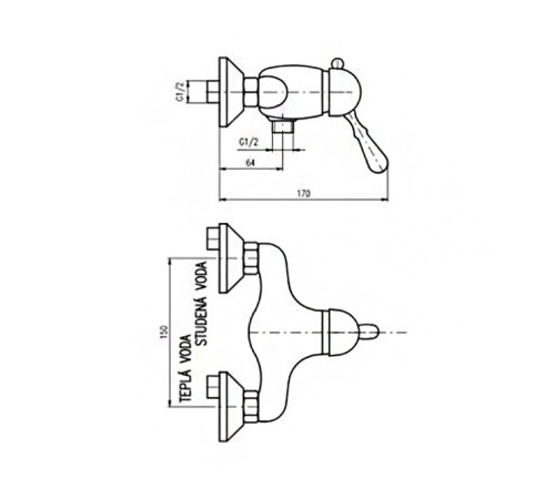 Смеситель для душа Rav Slezak Labe L081.5SM