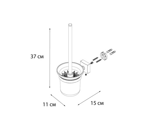 Ершик FIXSEN KVADRO FX-61313A, хром