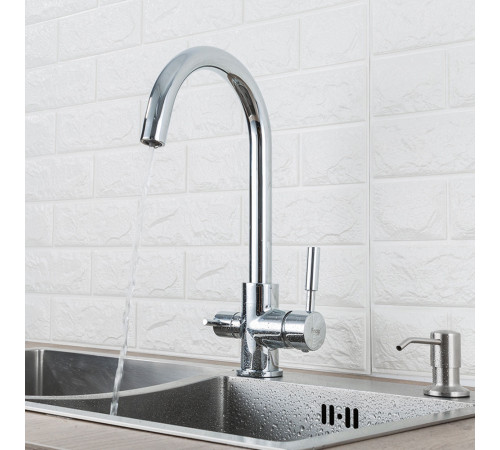 Смеситель для кухни с подключением фильтра FRAP F4352, хром