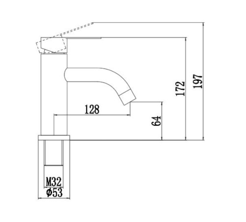 Смеситель для раковины Fmark FS8201C, матовое золото