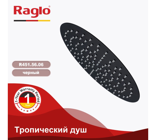 Верхний душ Raglo R451.56.06, черный