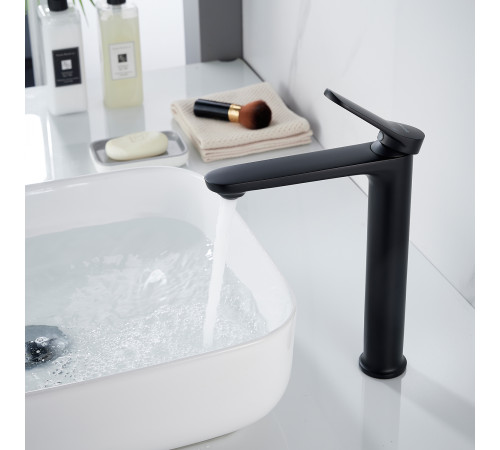 Смеситель для раковины высокий Shevanik S4311H, черный