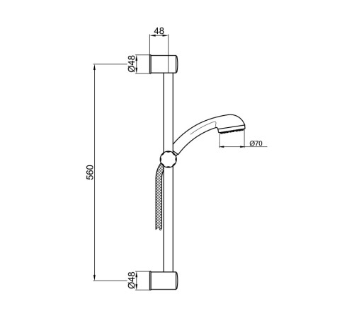 Душевой гарнитур Webert Shower Set AC0479015, хром