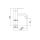 Смеситель для раковины Plstart PL1004-7, черный