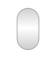Зеркало с подсветкой LED Fixsen FX-3090F овальное 50х90 см, графит