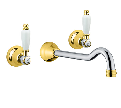 Смеситель для раковины Fiore COLONIALE 02CO0636, хром/золото