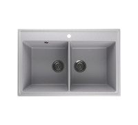 Кухонная мойка Ulgran Quartz Ruma 780-04, платина