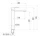Смеситель для раковины Fmark FS8711H, черный