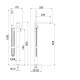 Напольный смеситель для ванны Fiore KUBE 100CR8554, хром