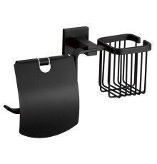 Держатель для туалетной бумаги и освежителя Savol S-L06551H, черный