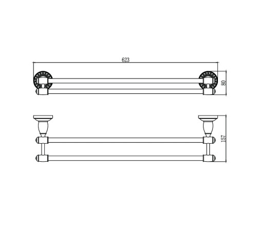 Полотенцедержатель Savol S-606648H, черный