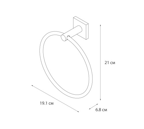 Кольцо для полотенец FIXSEN LUX CHROME FX-15011, хром