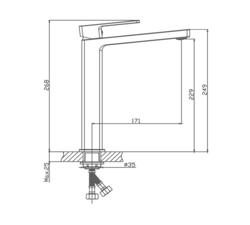 Смеситель для раковины Haiba HB11615-7, черный