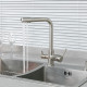 Смеситель для кухни с подключением фильтра FRUD R43053-5, сатин
