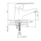 Смеситель для раковины Cron CN1004-2, хром