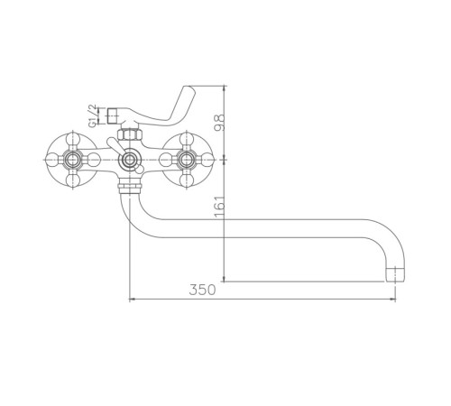 Смеситель для ванны Haiba HB2719, хром