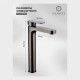 Cмеситель для раковины высокий FILARETE Retta FL6030BG, графит