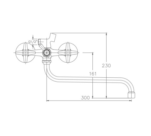 Смеситель для ванны Haiba HB2220, хром