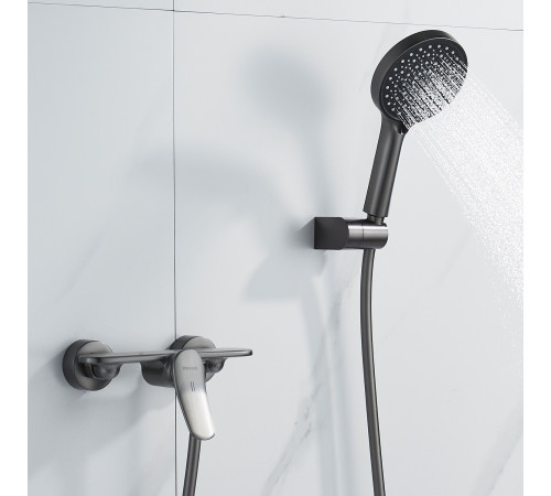 Смеситель для душа Shevanik S4716T, оружейная сталь