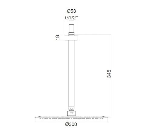 Верхний душ Webert AC0944010, золото