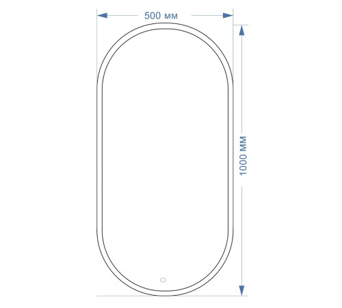 Зеркало RAVAL Сильвия Slv.02.500x1000/W/RL, 50 см