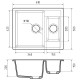 Кухонная мойка GranFest QUADRO 610K, кашемир