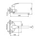 Смеситель для ванны FRAP F2221, хром