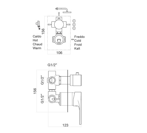 Смеситель для душа Fiore KERA 88NN7501, черный