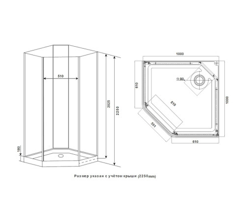 Душевая кабина Timo Premium ILMA ILMA701, 100x100x222