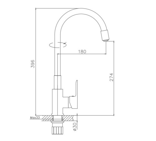 Смеситель для кухни Haiba HB70112-8, белый