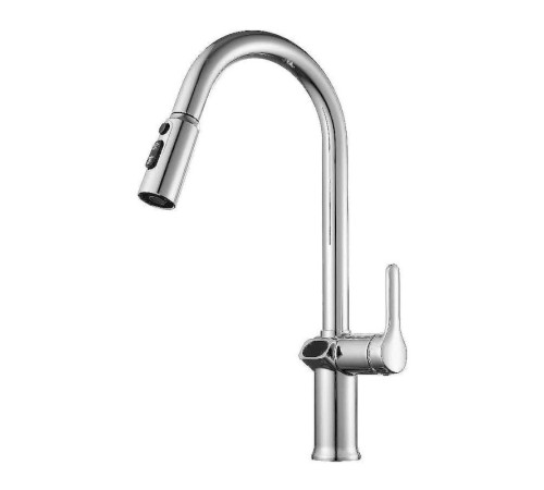 Смеситель для кухни с выдвижным изливом и дисплеем Esko Kitchen K15 LED, хром
