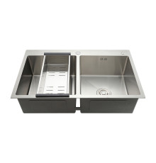 Кухонная мойка с коландером GAPPO GS8350, сатин