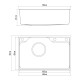 Мойка для кухни Fmark FSC6845Q, графит