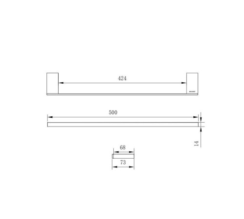 Полотенцедержатель BRAVAT D7645CP-SW, хром