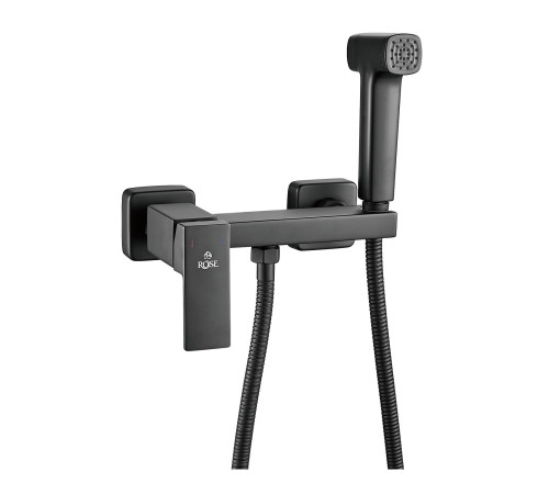 Гигиенический душ со смесителем Rose R2805H-1, черный