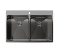 Кухонная мойка Rivelato Rinox 7450 2В PVD, черный