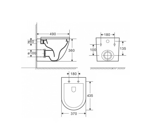 Комплект Maretti 3 в 1: унитаз EA10PBM73-844, инсталляция AC11P5211, кнопка AC12EA-740