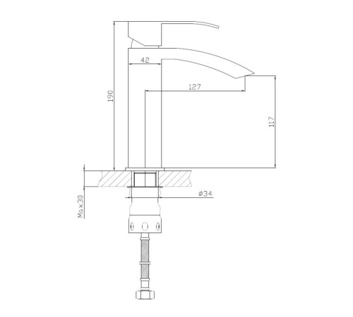 Смеситель для раковины Haiba HB10815, сталь