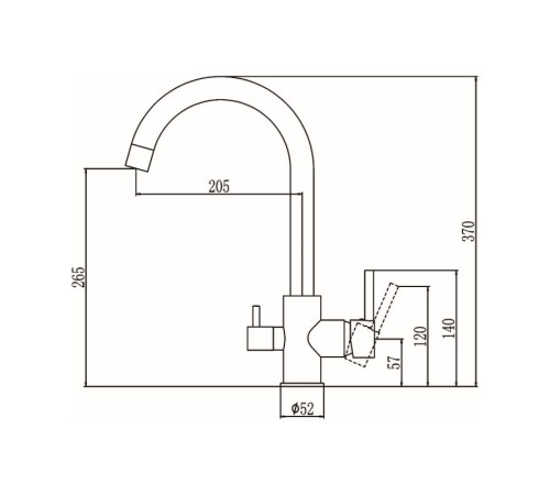 Смеситель для кухни с подключением к фильтру Savol S-L1802C, бронза