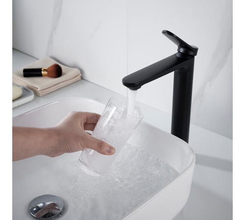 Смеситель для раковины высокий Shevanik S4311H, черный