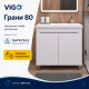 Тумба с раковиной напольная VIGO Грани 650-com, 80 см